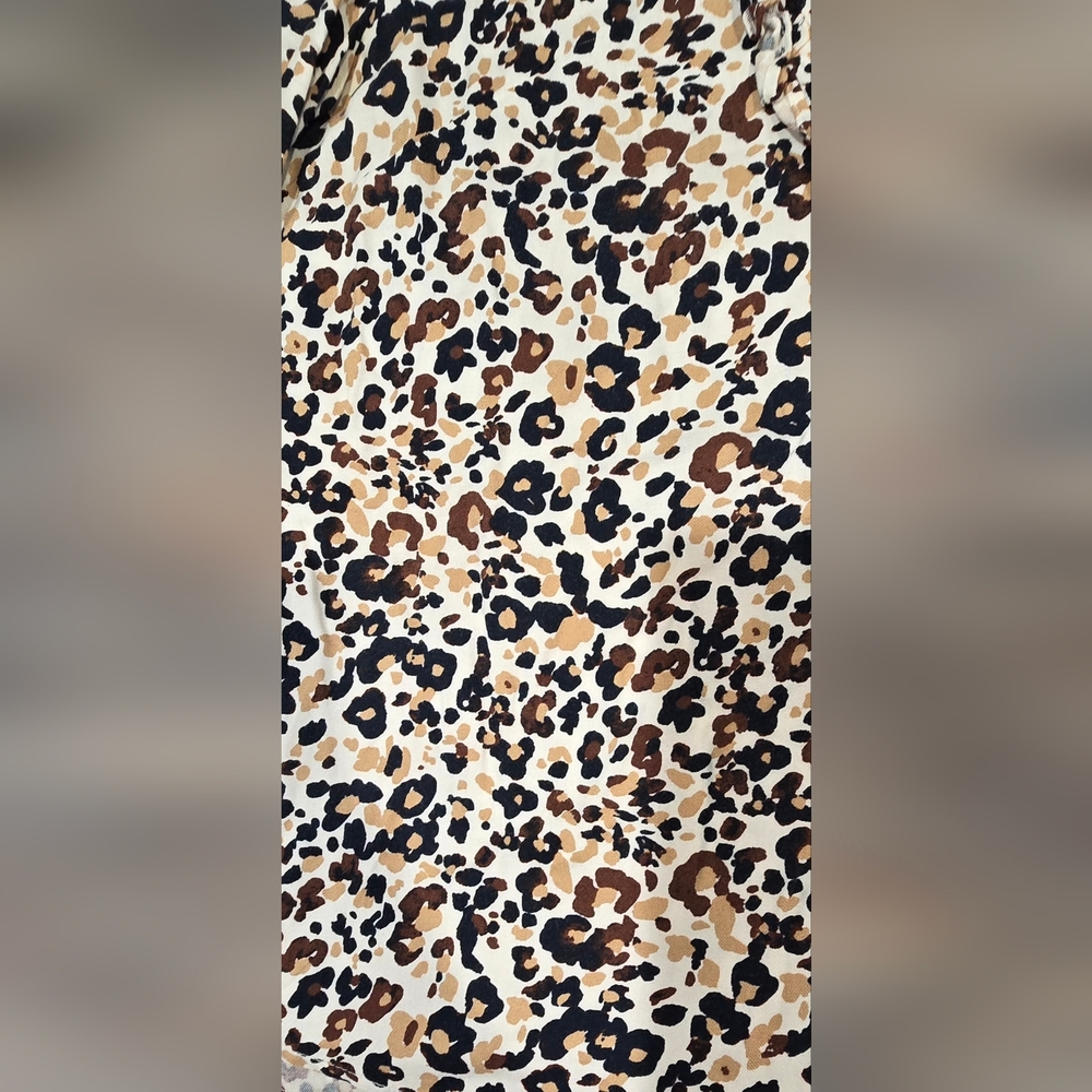 Maeve Katia Ruffled Leopard Print Button Down Blouse Size 6 - Picture 5 of 10